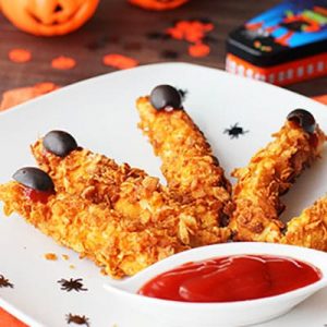receta de fingers de pollo para halloween