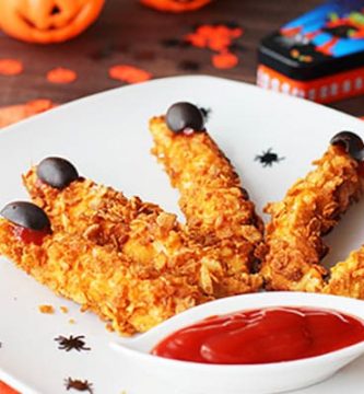 receta de fingers de pollo para halloween